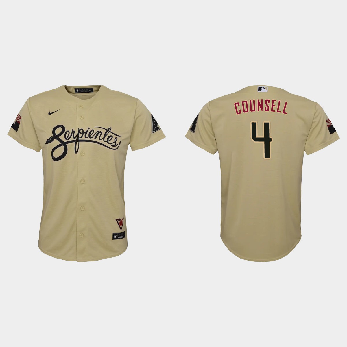 Youth Arizona Diamondbacks Craig Counsell Gold 2021 City Connect Jersey