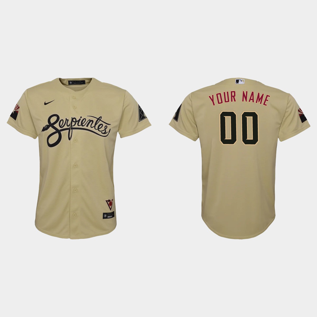 Youth Arizona Diamondbacks Custom Gold 2021 City Connect Jersey