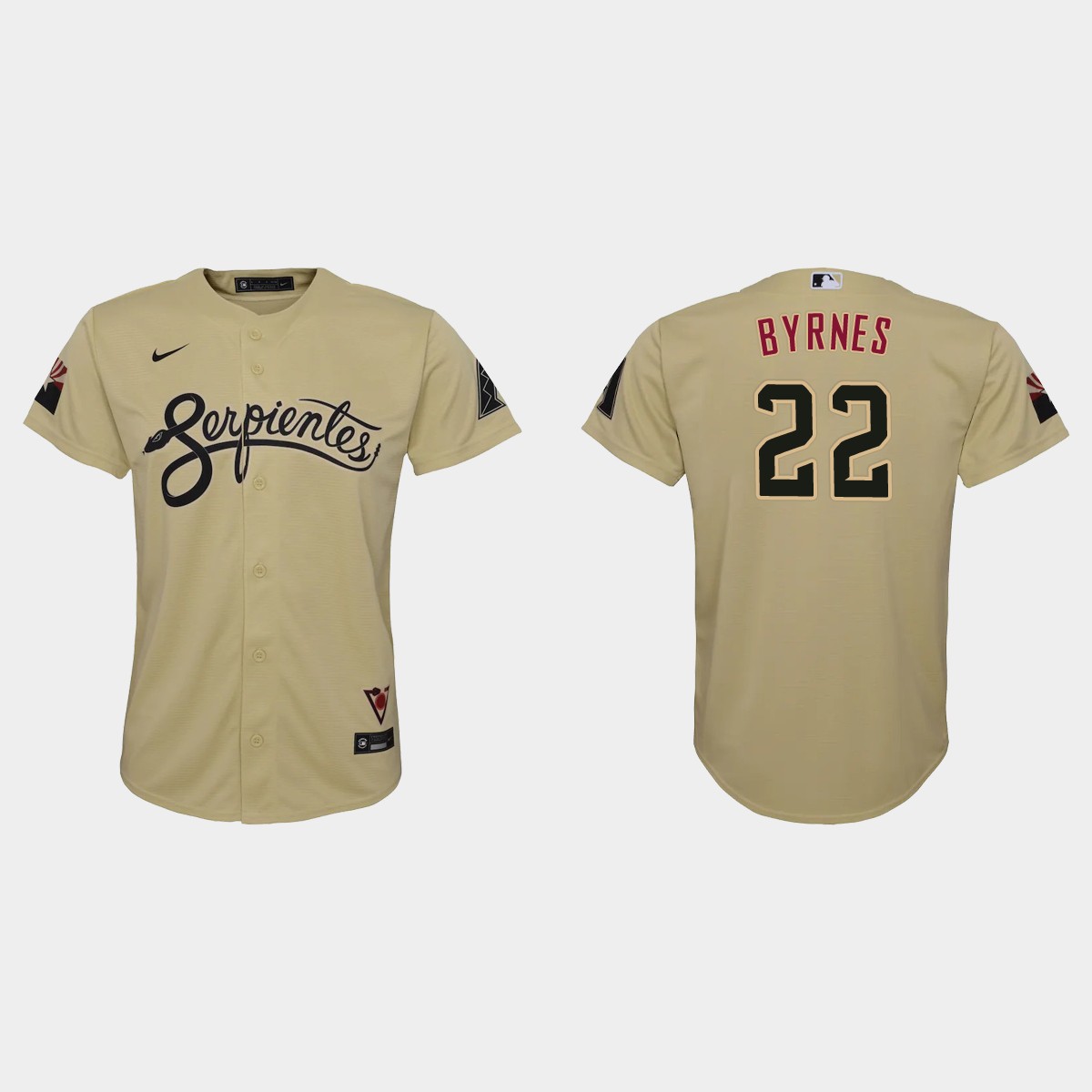 Youth Arizona Diamondbacks Eric Byrnes Gold 2021 City Connect Jersey
