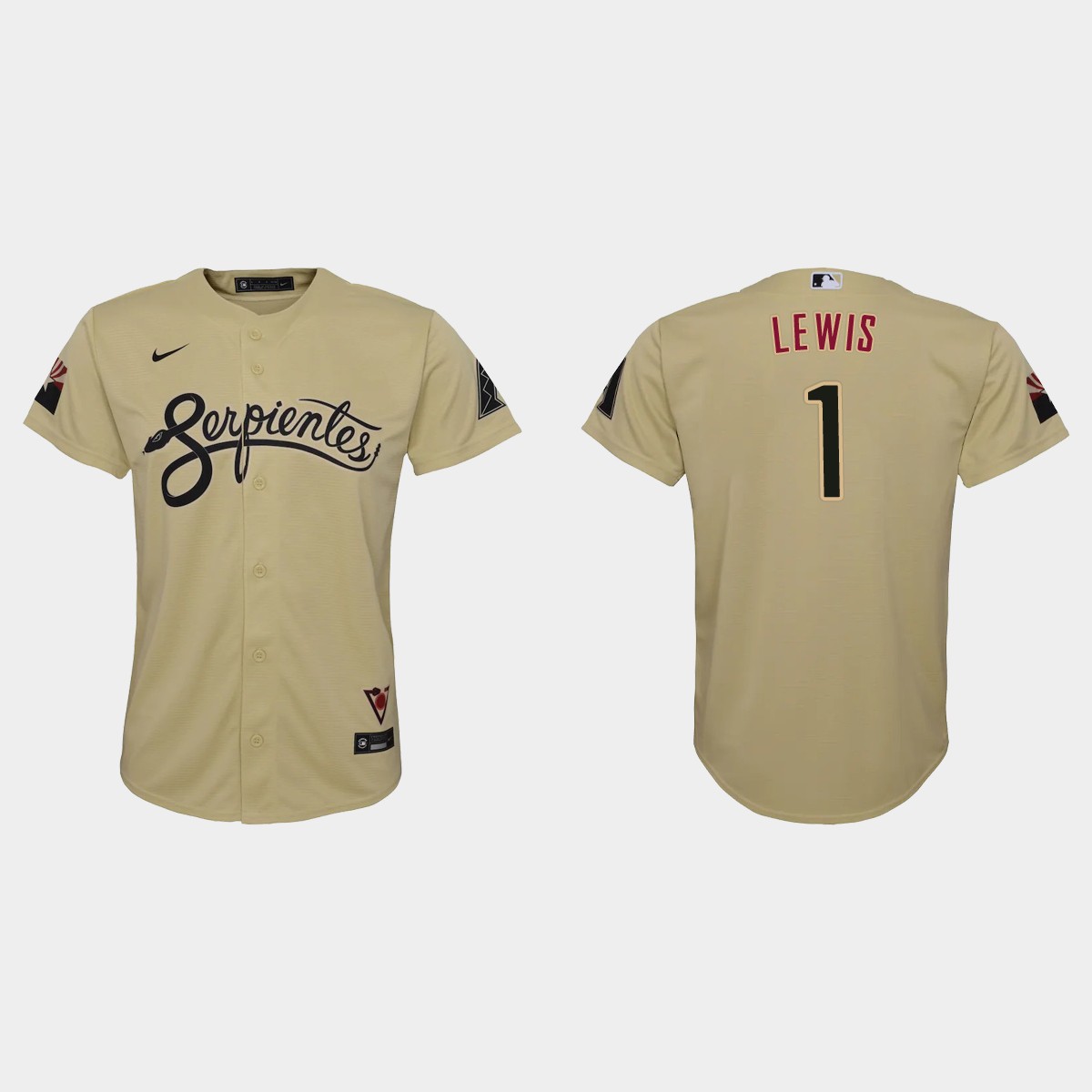 Youth Arizona Diamondbacks Kyle Lewis Gold City Connect Jersey