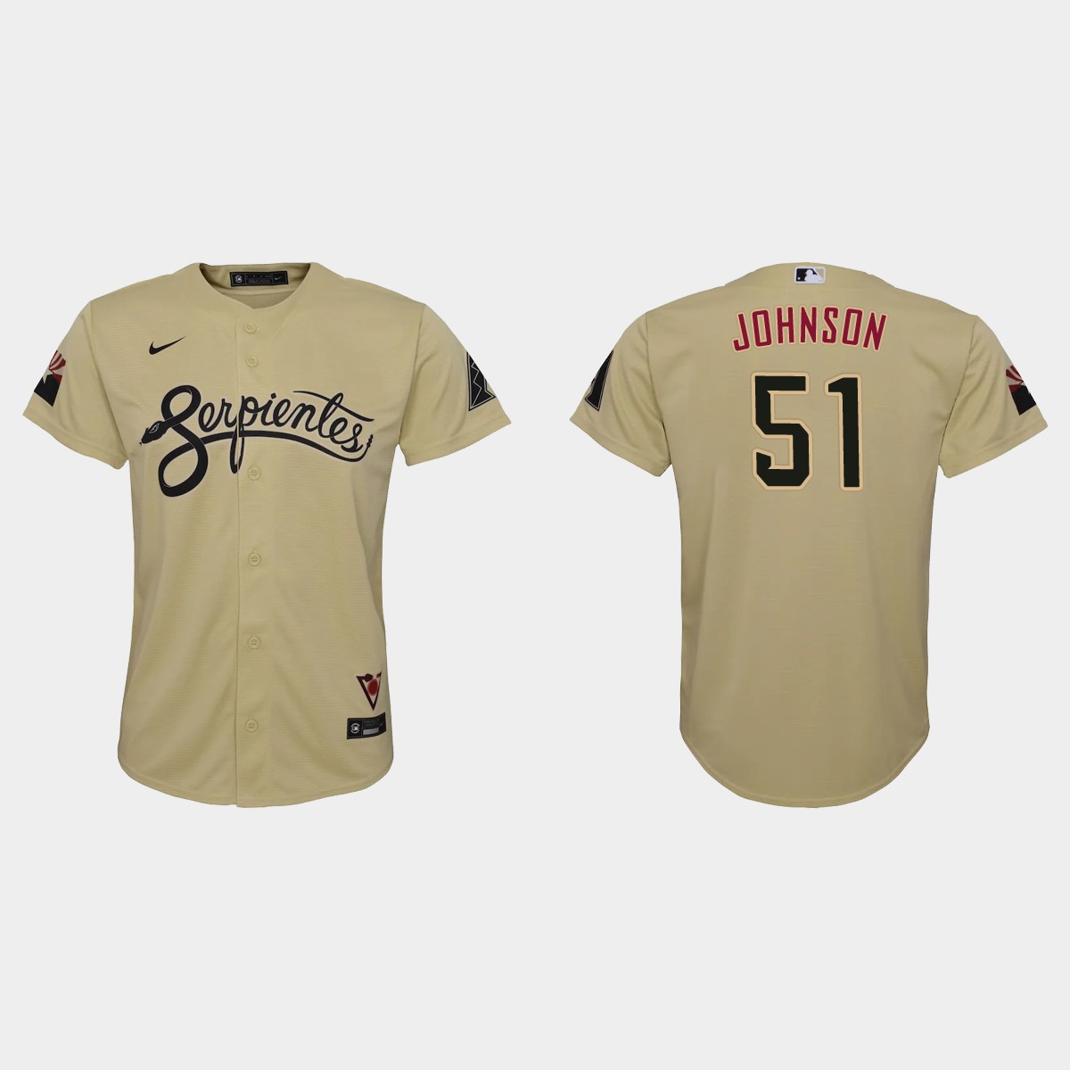 Youth Arizona Diamondbacks Randy Johnson Gold 2021 City Connect Jersey