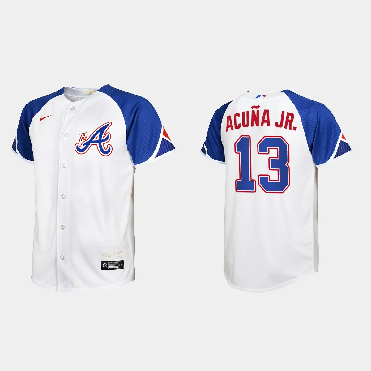 Youth Atlanta Braves Ronald Acuna Jr. White 2023 City Connect Jersey