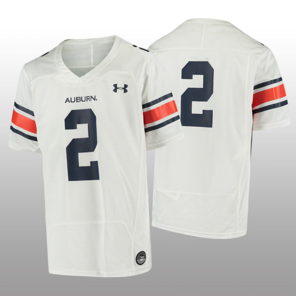 Youth Auburn Tigers #2 Finished White Jersey