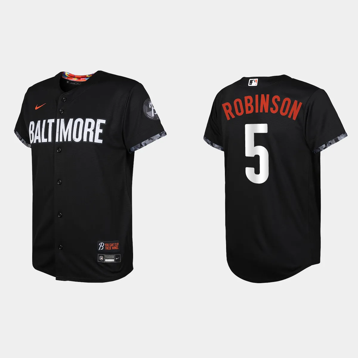 Youth Baltimore Orioles Brooks Robinson Black 2023 City Connect Jersey