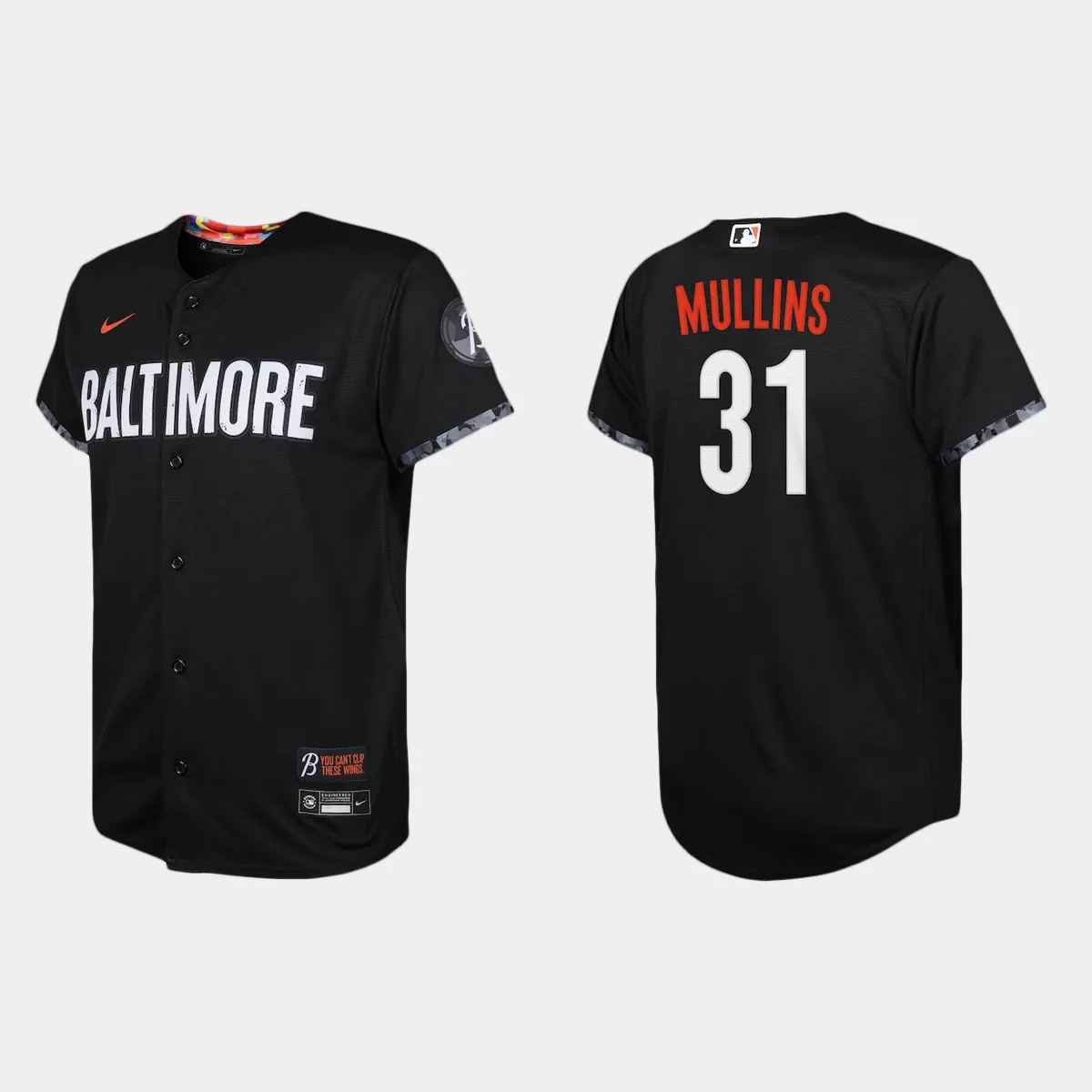 Youth Baltimore Orioles Cedric Mullins Black 2023 City Connect Jersey