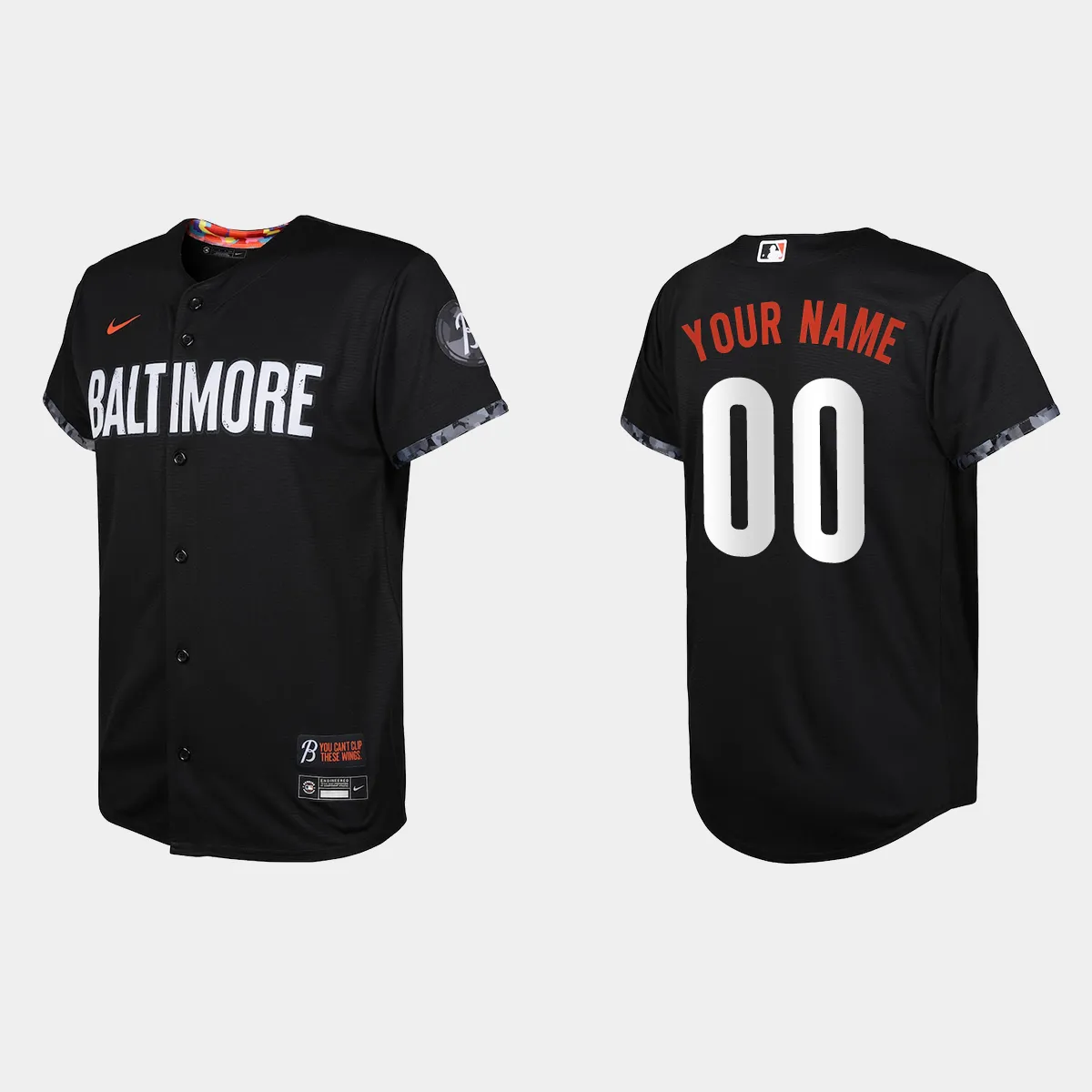 Youth Baltimore Orioles Custom Black 2023 City Connect Jersey