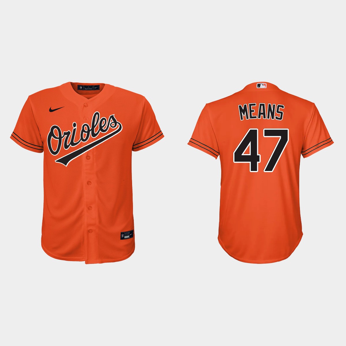 Youth Baltimore Orioles John Means Orange Jersey