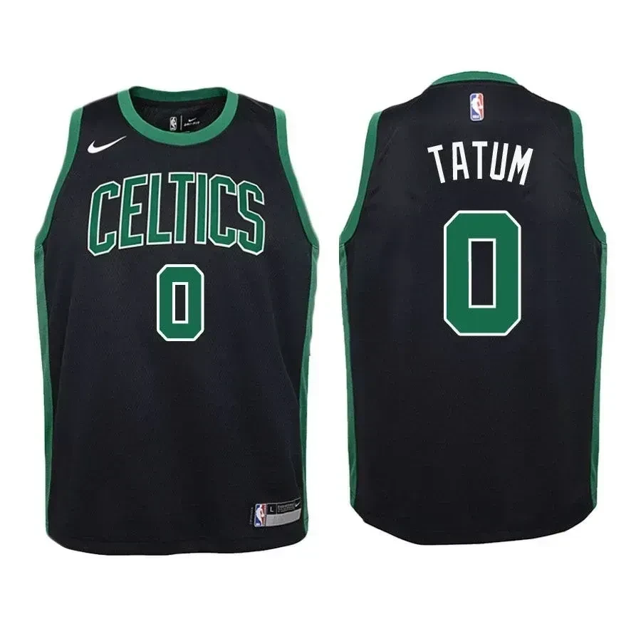 Youth Boston Celtics Jayson Tatum 0 Statet Edition Black Jersey