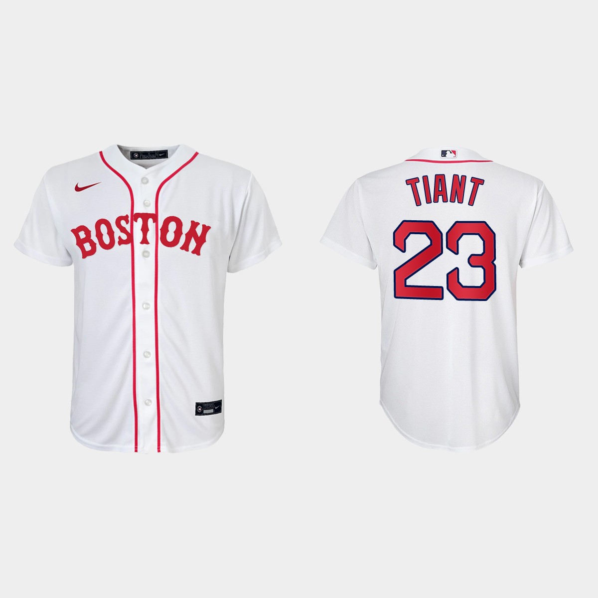 Youth Boston Red Sox #23 Luis Tiant White 2021 Patriots' Day Jersey