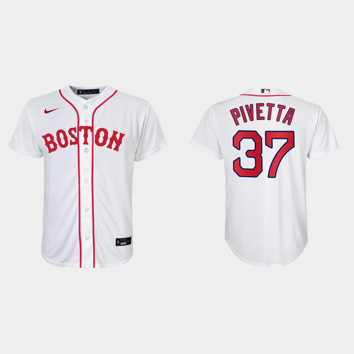 Youth Boston Red Sox #37 Nick Pivetta White 2021 Patriots' Day Jersey