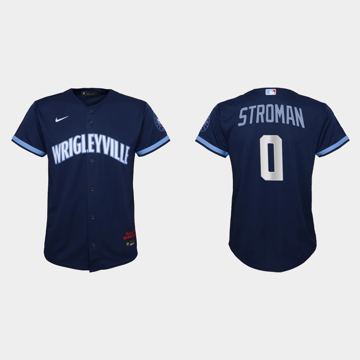 Youth Chicago Cubs Marcus Stroman Navy 2021 City Connect Jersey