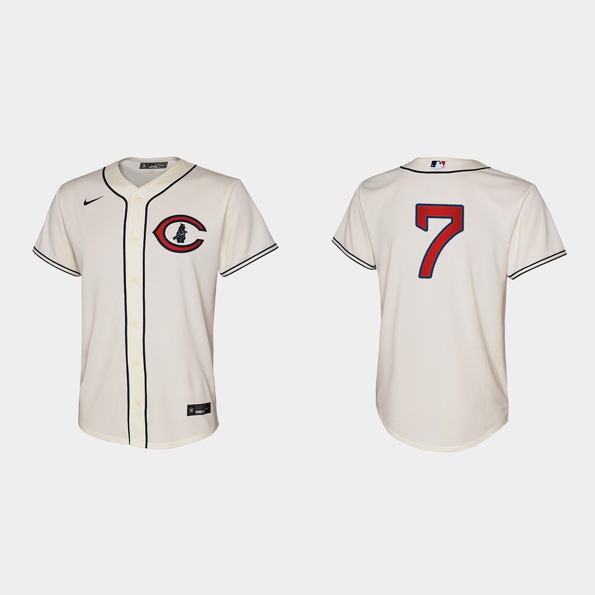 Youth Chicago Cubs Yan Gomes Cream 2022 Field of Dreams Jersey