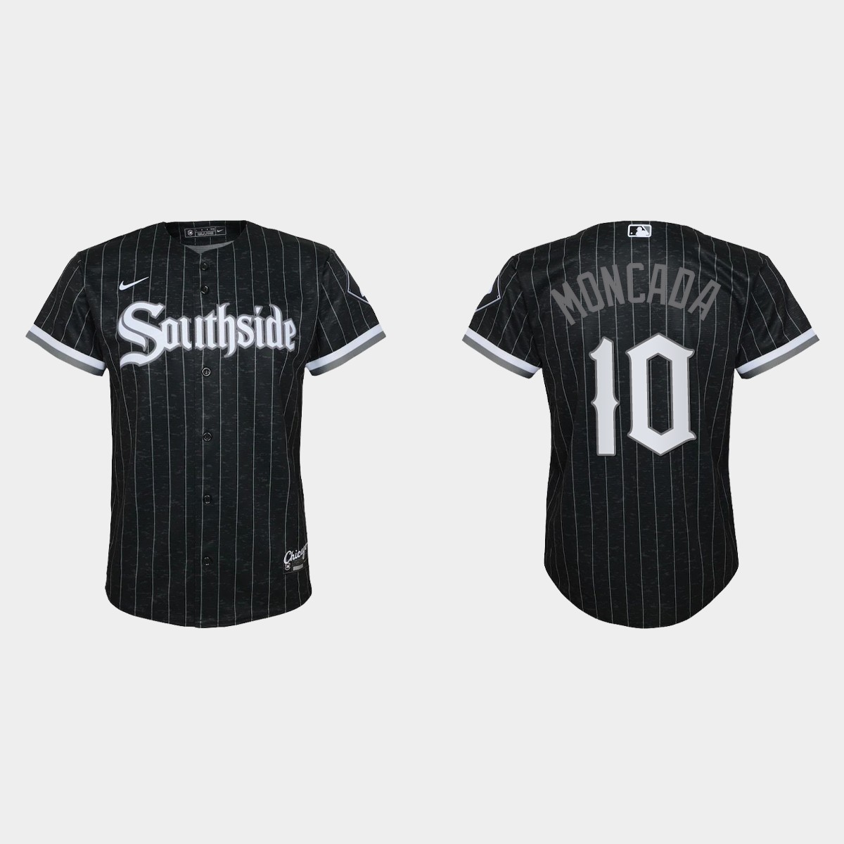Youth Chicago White Sox #10 Yoan Moncada Black 2021 City Connect Jersey