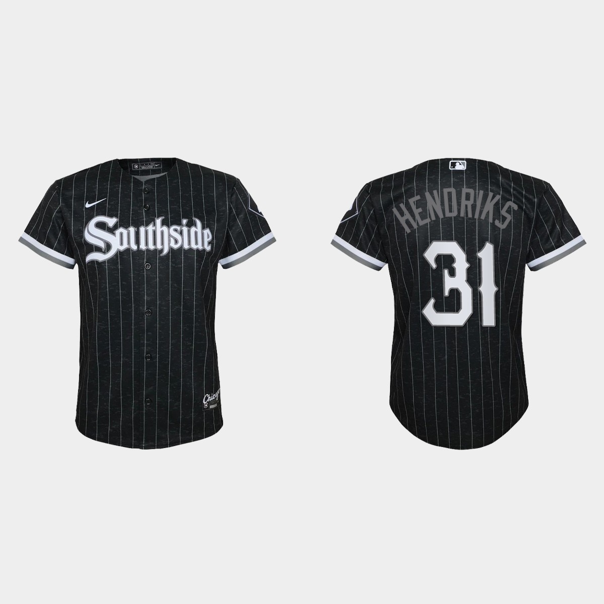Youth Chicago White Sox #31 Liam Hendriks Black 2021 City Connect Jersey