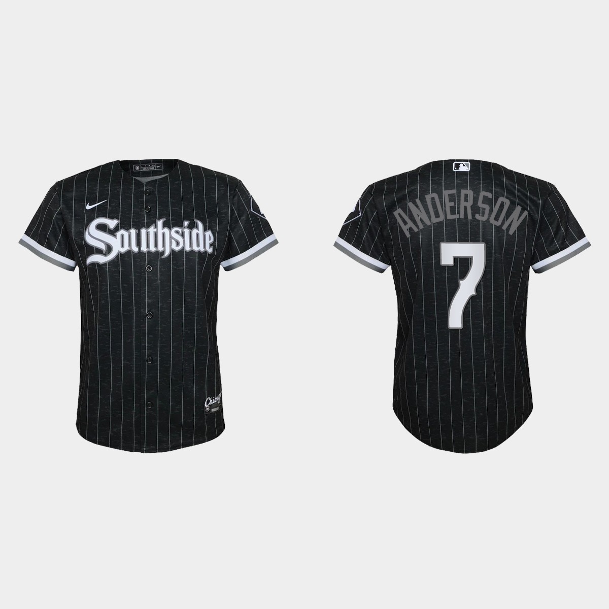 Youth Chicago White Sox #7 Tim Anderson Black 2021 City Connect Jersey