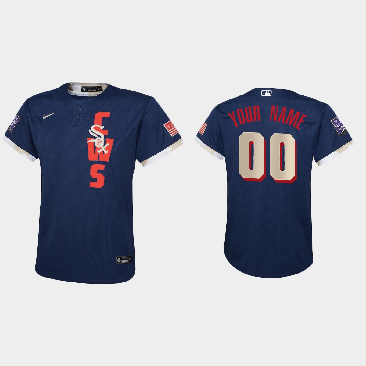Youth Chicago White Sox Custom Navy 2021 MLB All-Star Game Jersey