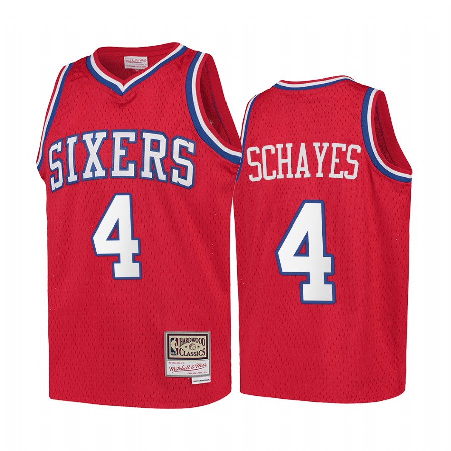 Youth Chris Webber Philadelphia 76ers Hardwood Classics Kids Jersey - Red