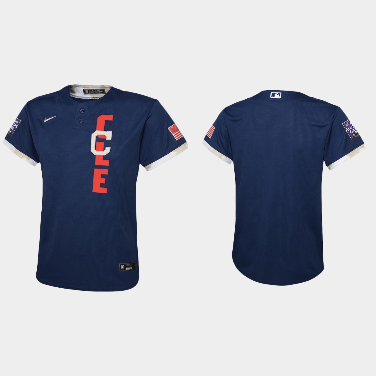 Youth Cleveland Indians Navy 2021 MLB All-Star Game Jersey