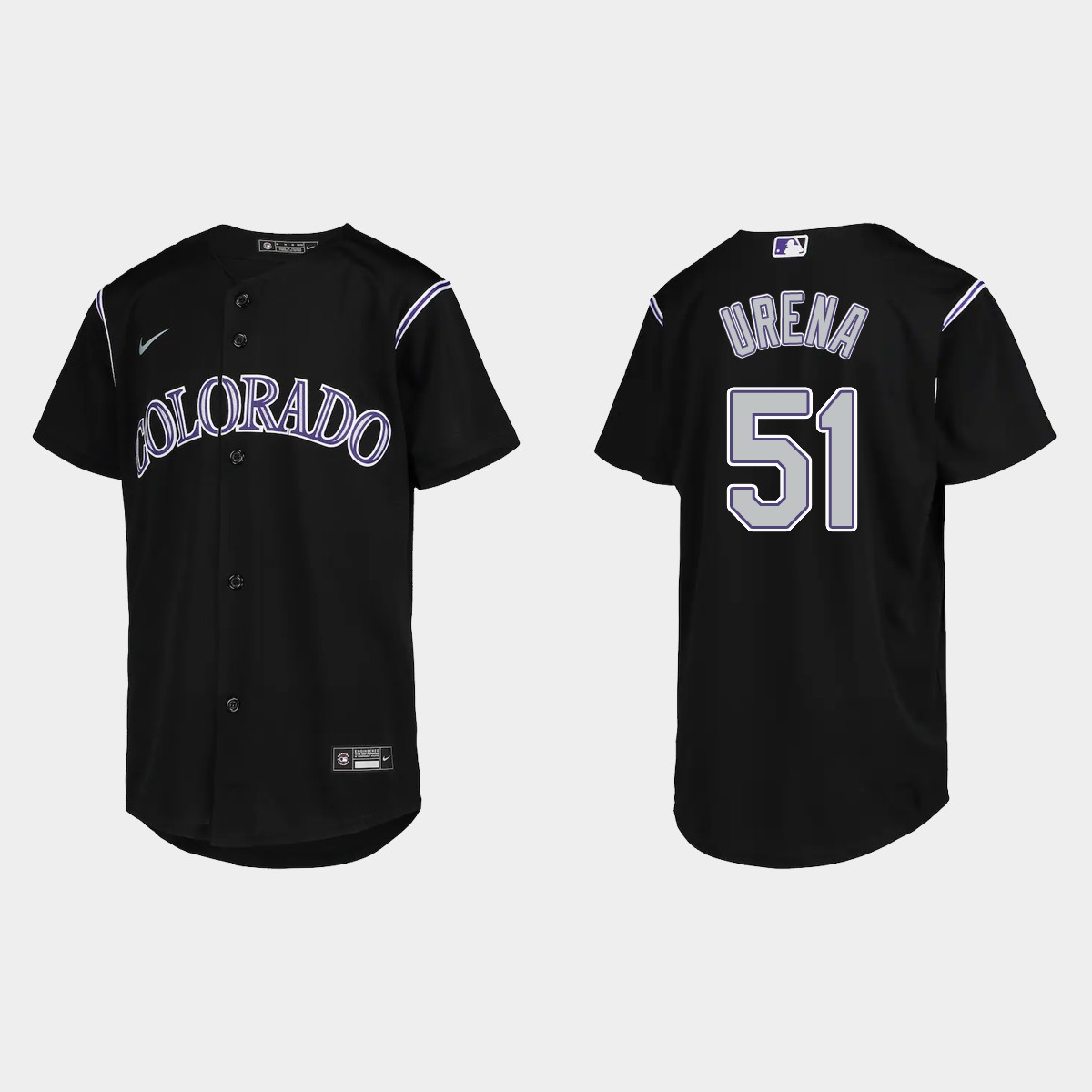 Youth Colorado Rockies Jose Urena Black Jersey