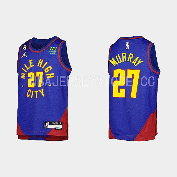 Youth Denver Nuggets Jamal Murray 27 Statement Edition 2022-23 Royal Men Stitched Jersey