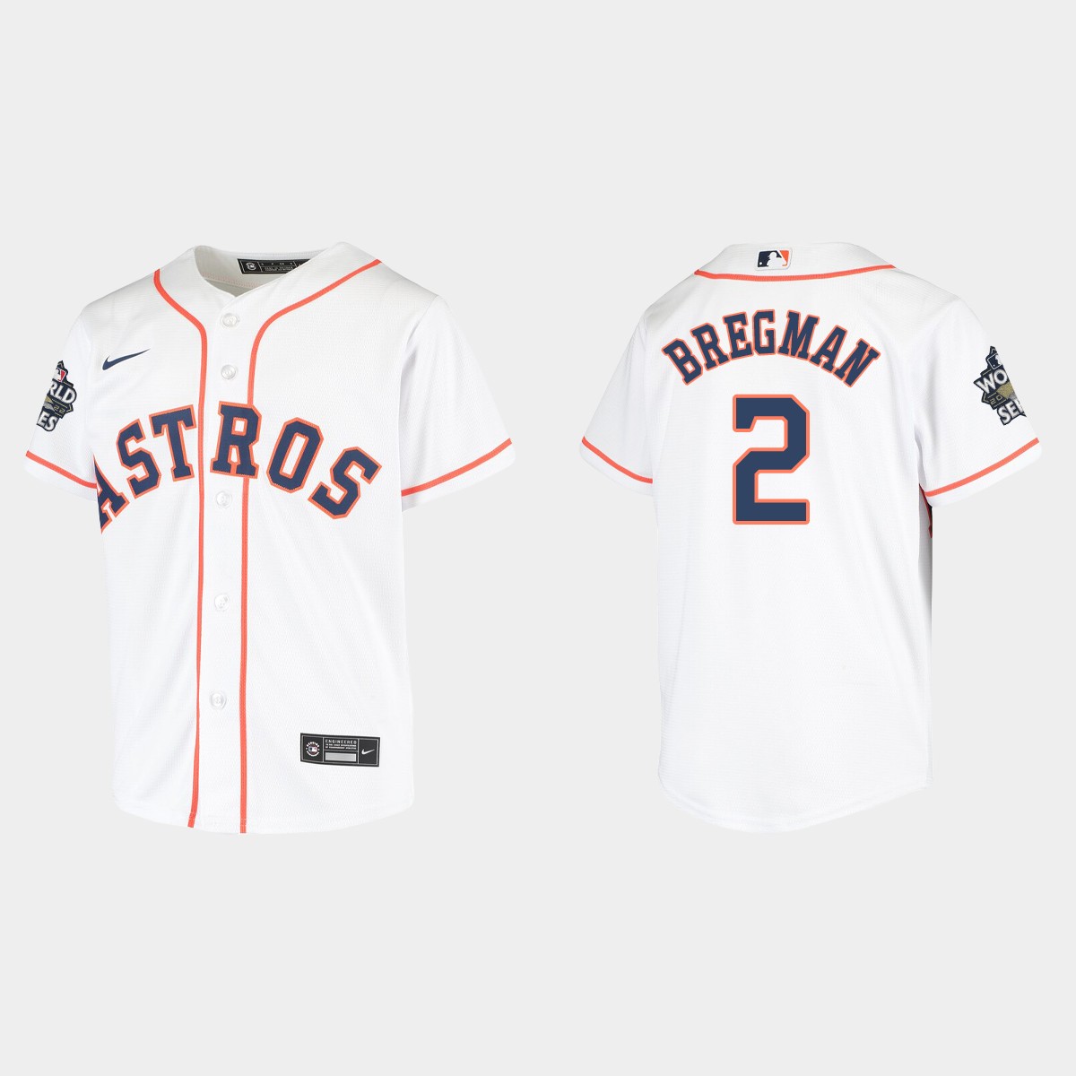 Youth Houston Astros Alex Bregman White 2022 World Series Jersey