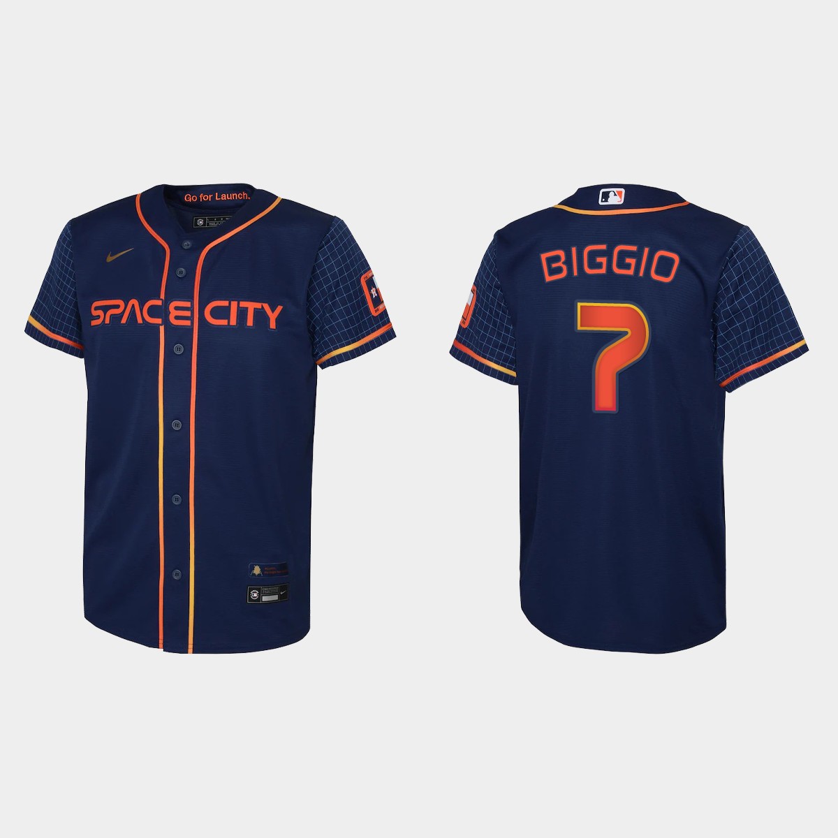 Youth Houston Astros Craig Biggio Navy 2022 City Connect Jersey