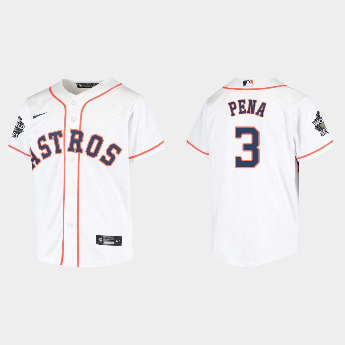 Youth Houston Astros Jeremy Pena White 2022 World Series Jersey