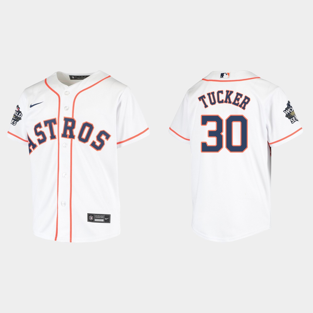 Youth Houston Astros Kyle Tucker White 2022 World Series Jersey