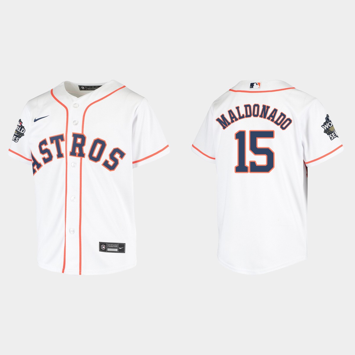 Youth Houston Astros Martin Maldonado White 2022 World Series Jersey