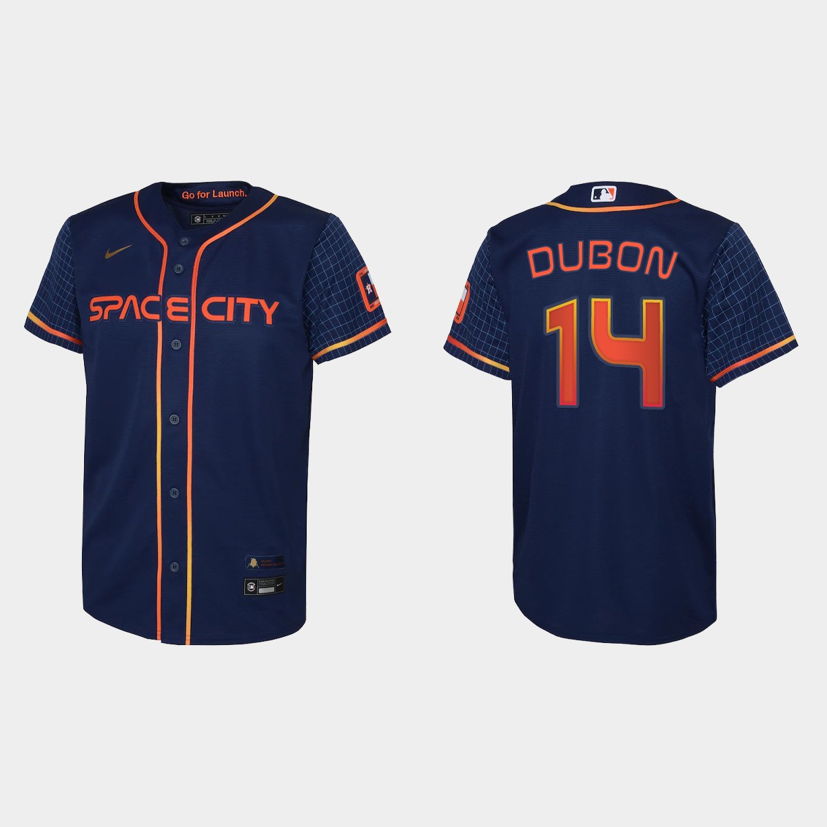 Youth Houston Astros Mauricio Dubon Navy 2022 City Connect Jersey