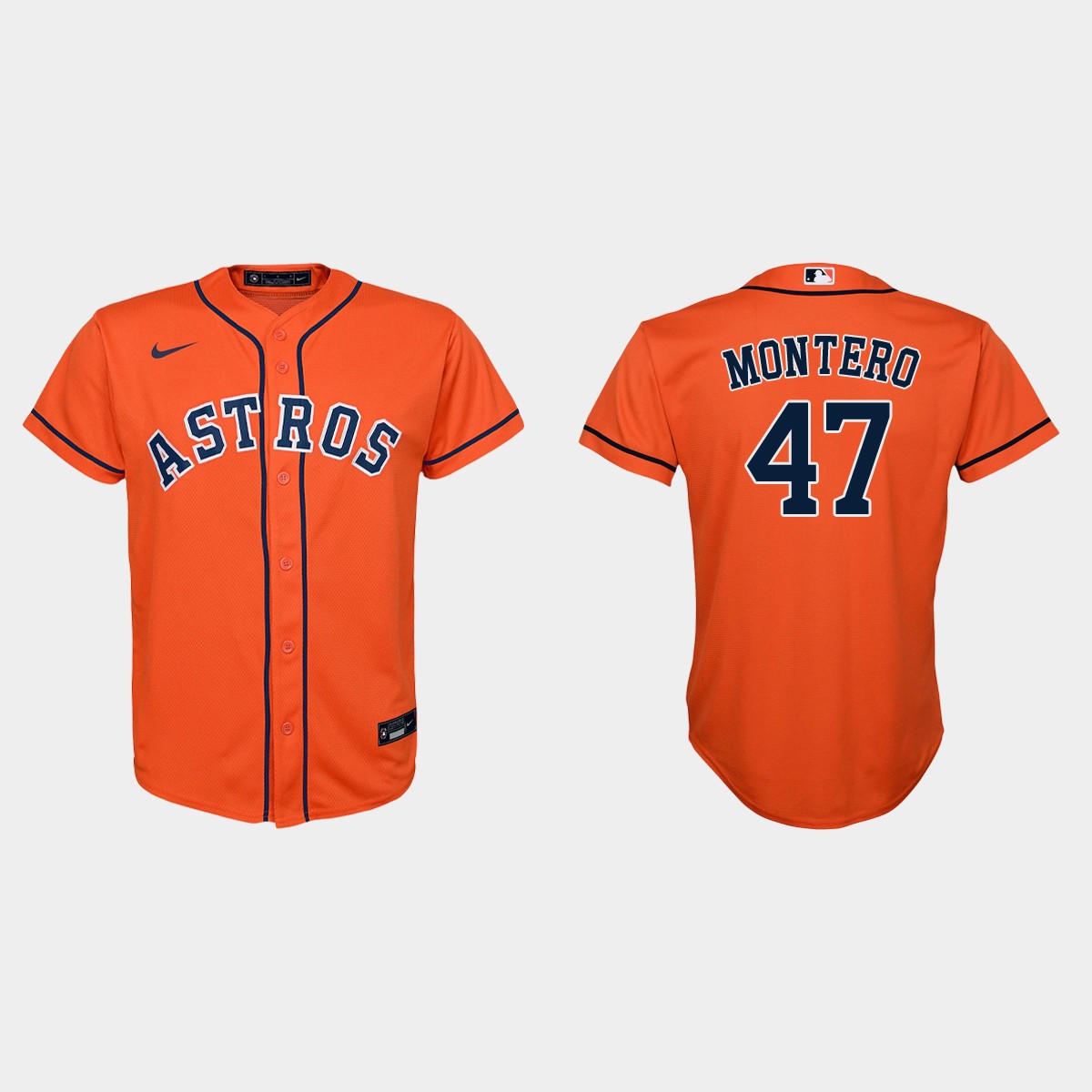 Youth Houston Astros Rafael Montero Orange Alternate Jersey