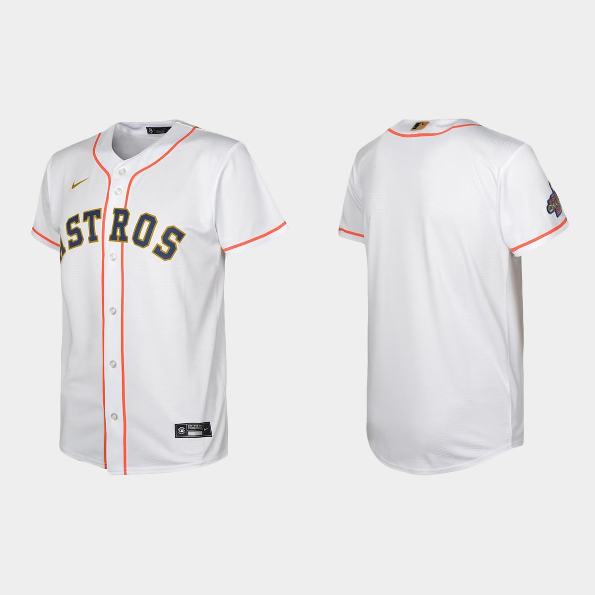 Youth Houston Astros White 2023 Gold Collection Jersey