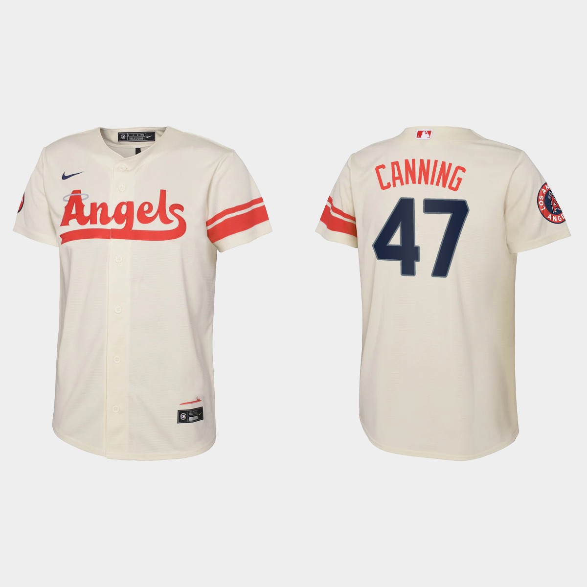Youth Los Angeles Angels Griffin Canning Cream 2022 City Connect Jersey