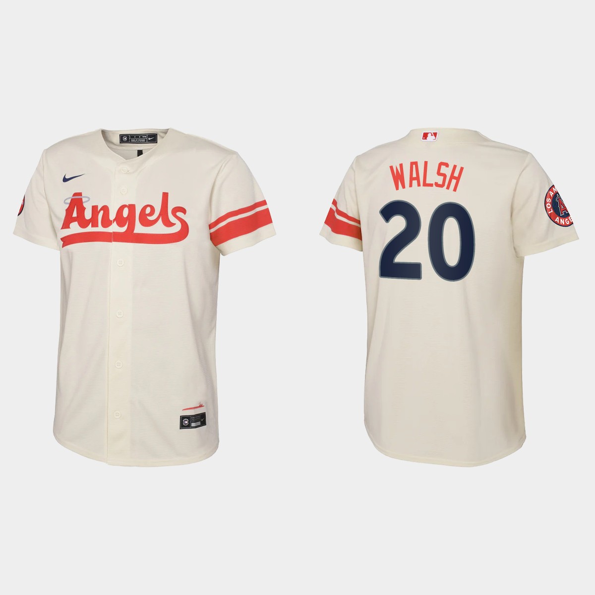 Youth Los Angeles Angels Jared Walsh Cream 2022 City Connect Jersey