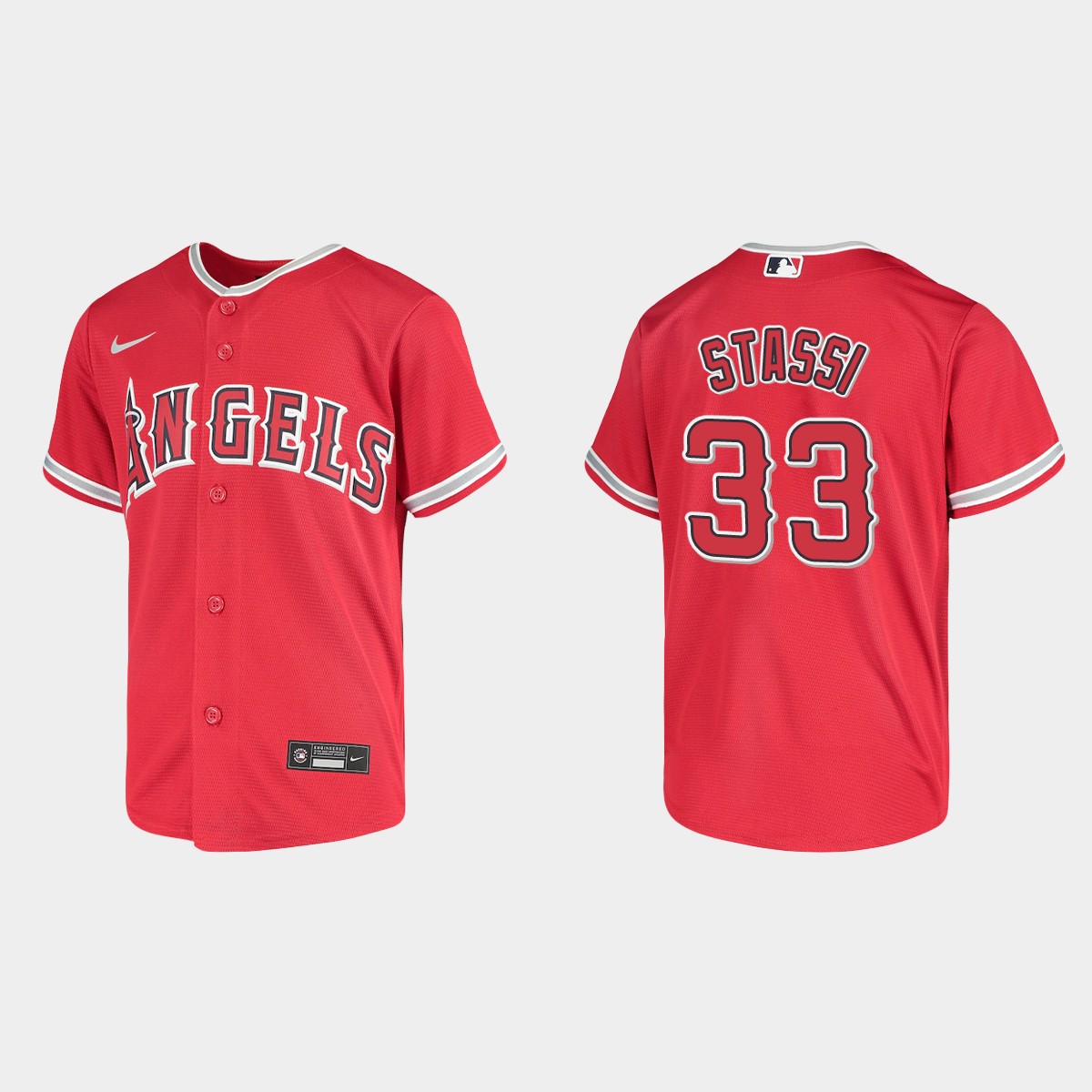 Youth Los Angeles Angels Max Stassi Red Jersey