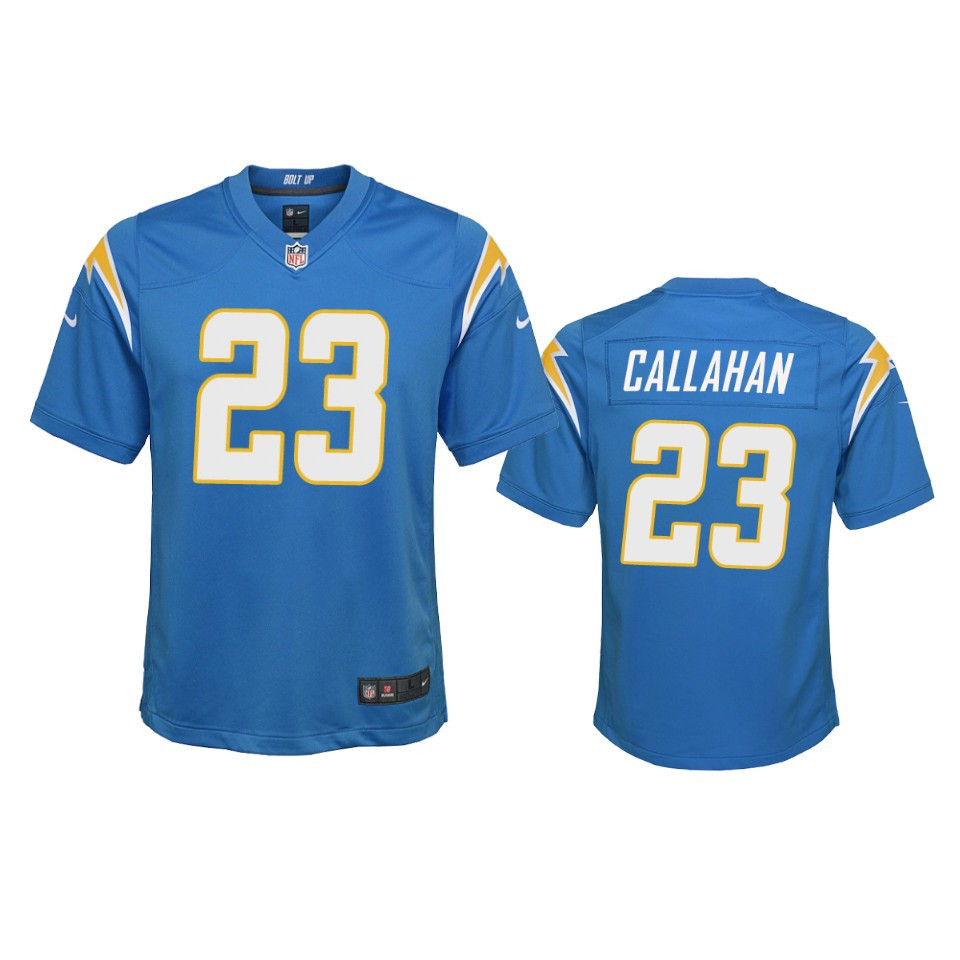Youth Los Angeles Chargers Bryce Callahan 23 Powder Blue Game Stitched Jersey