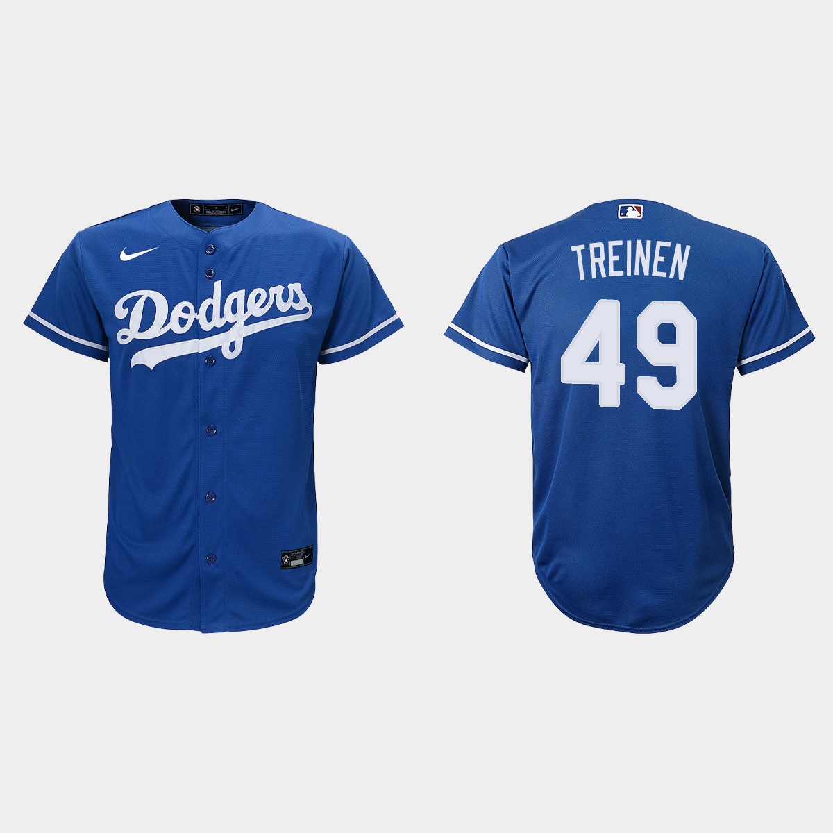 Youth Los Angeles Dodgers #49 Blake Treinen Royal Alternate Jersey
