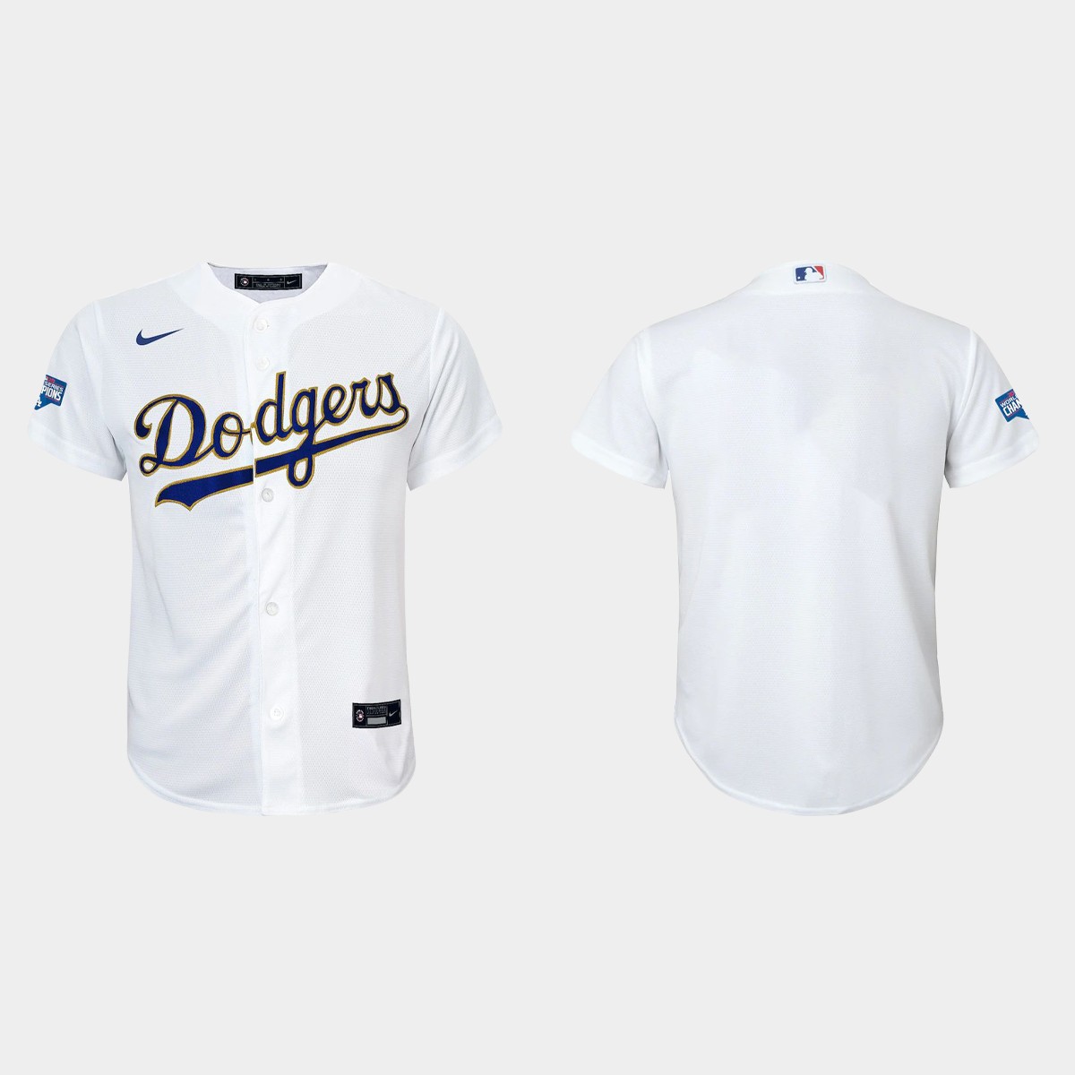 Youth Los Angeles Dodgers 2021 Gold Program White Gold Jersey