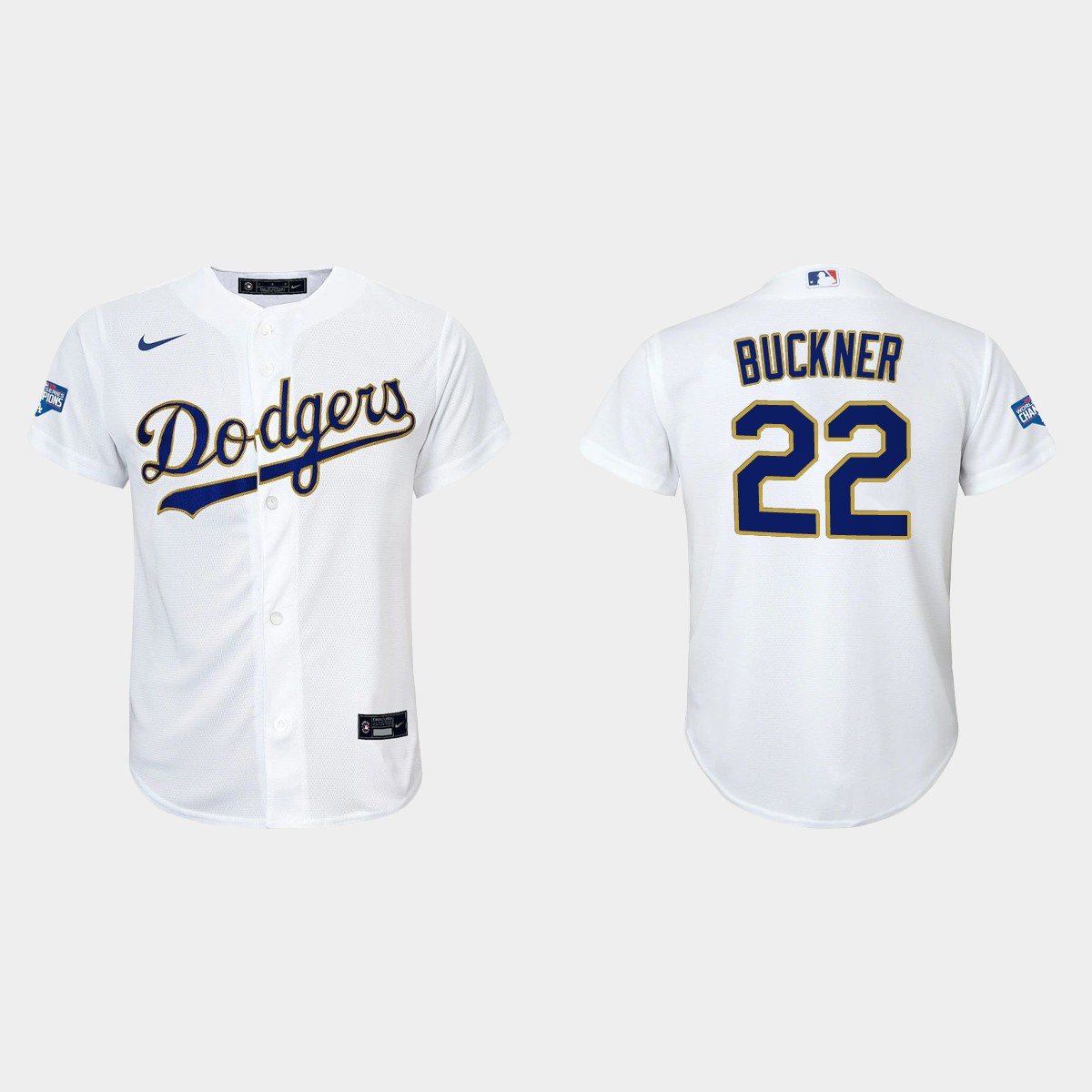 Youth Los Angeles Dodgers Bill Buckner 2021 Gold Program White Gold Jersey