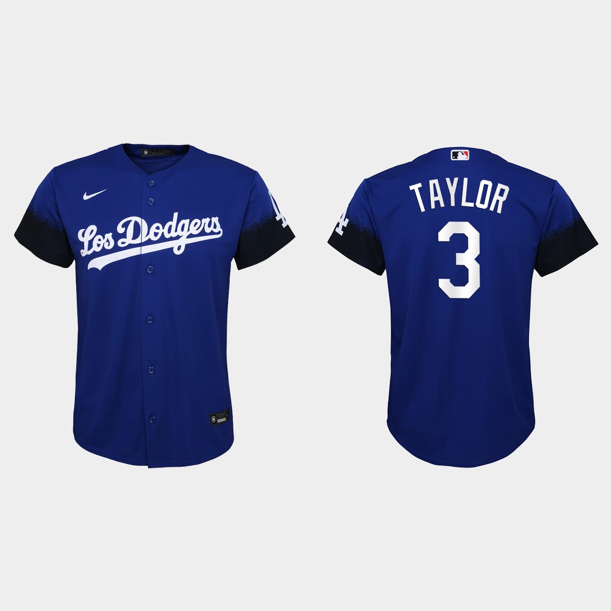 Youth Los Angeles Dodgers Chris Taylor Royal 2021 City Connect Jersey