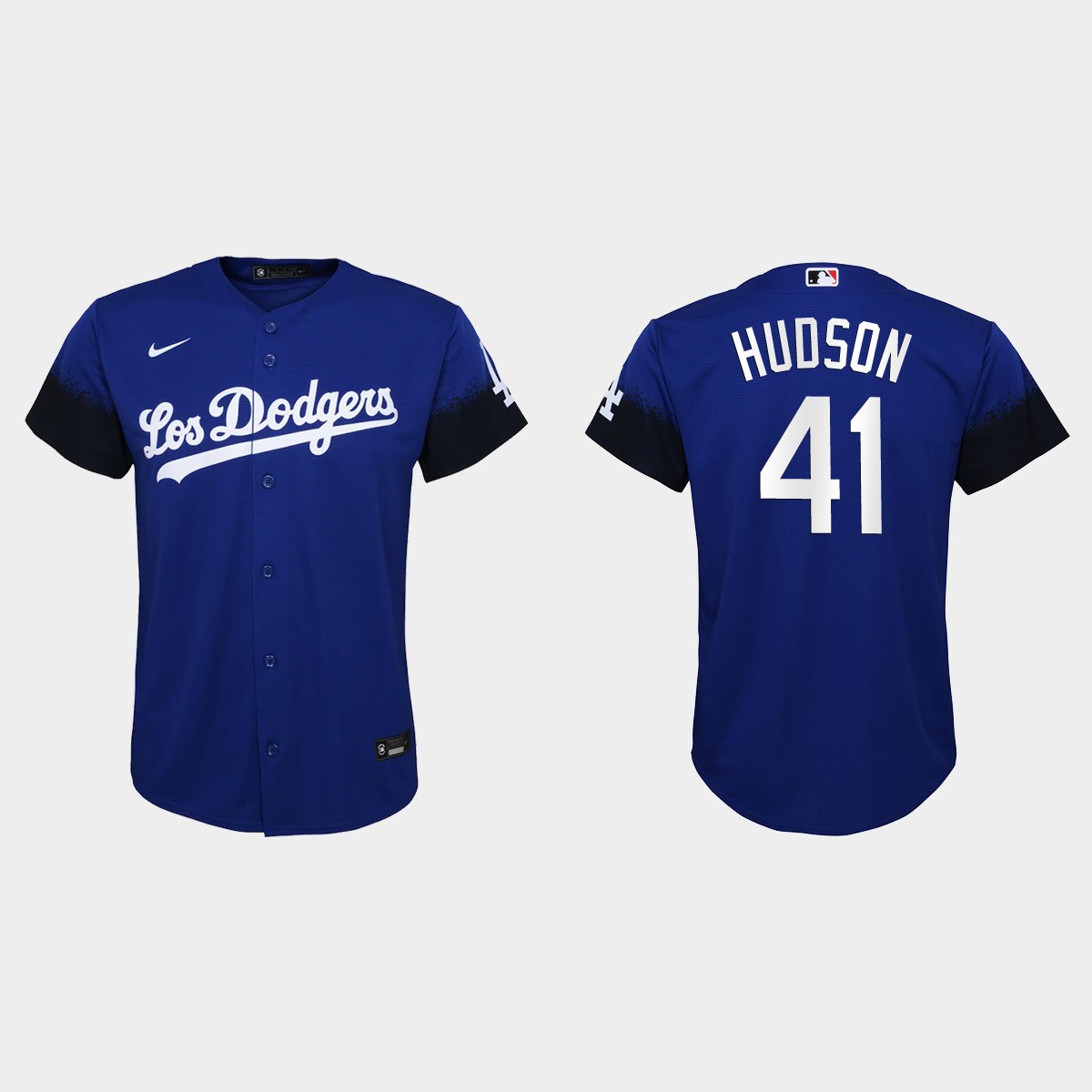 Youth Los Angeles Dodgers Daniel Hudson Royal 2021 City Connect Jersey