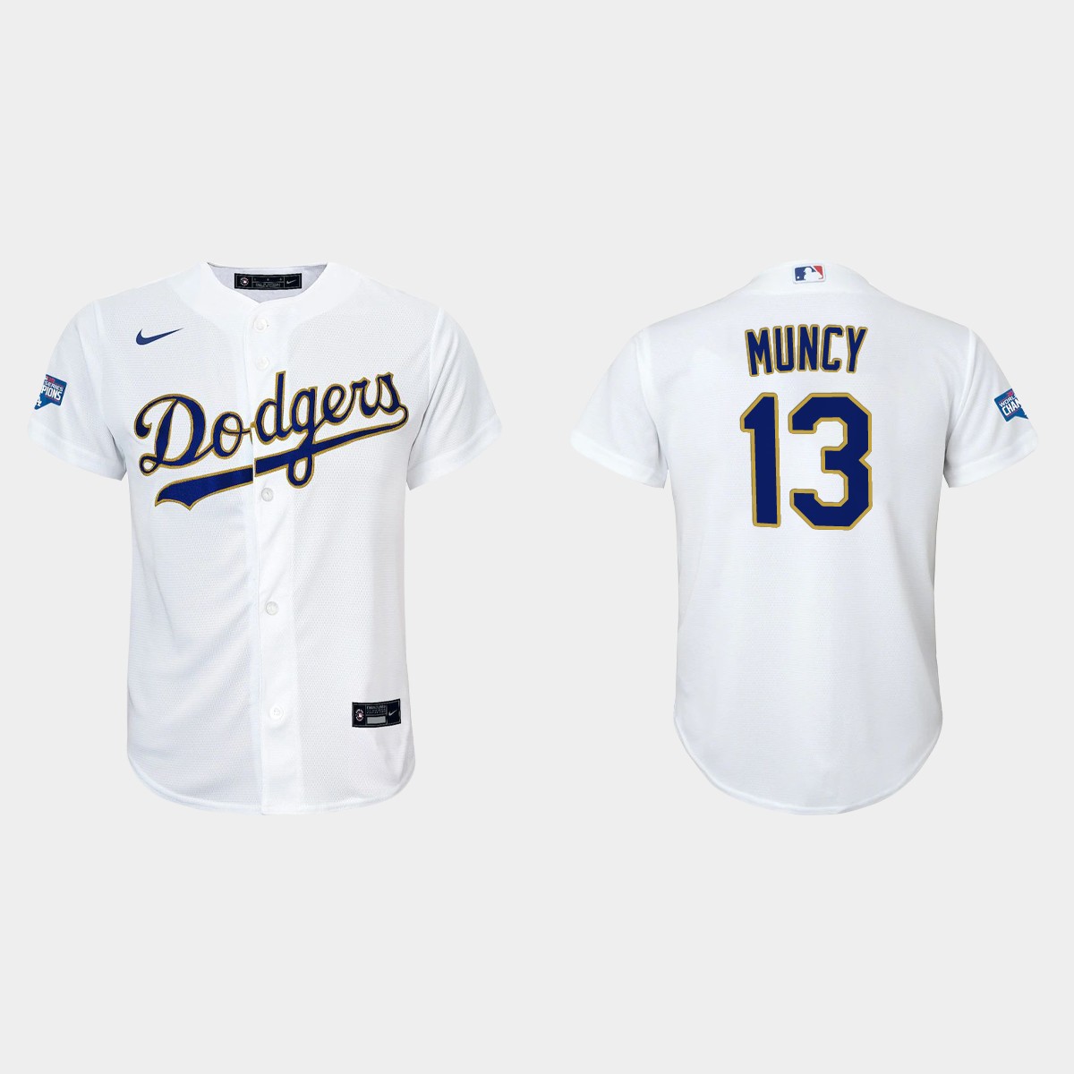 Youth Los Angeles Dodgers Max Muncy 2021 Gold Program White Gold Jersey