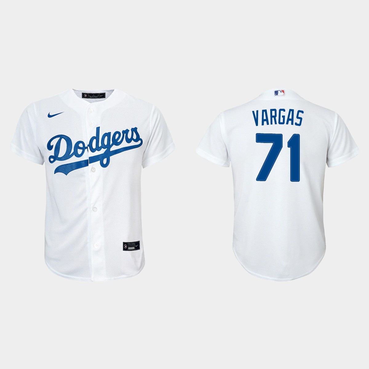 Youth Los Angeles Dodgers Miguel Vargas White Home Jersey