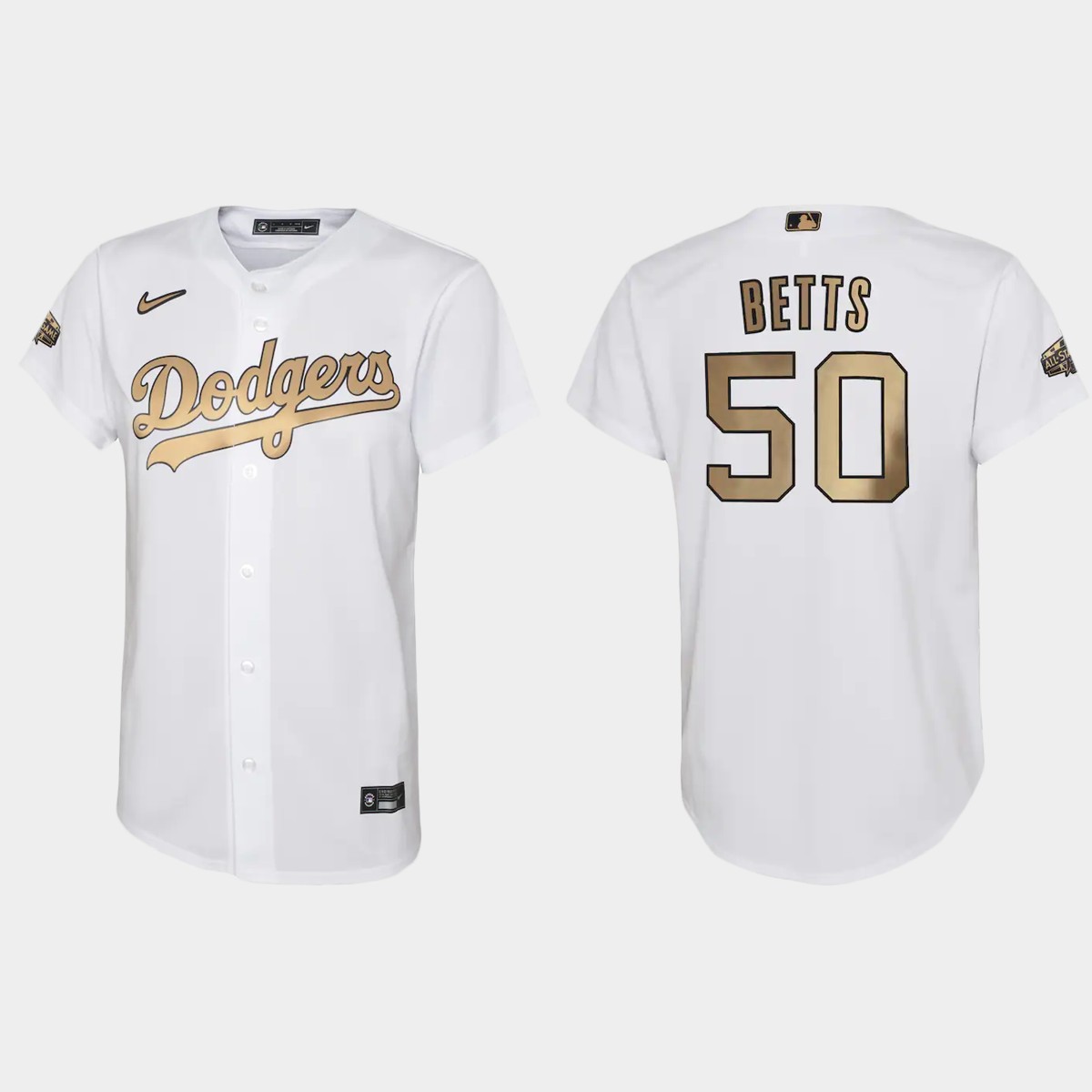 Youth Los Angeles Dodgers Mookie Betts White 2022 MLB All-Star Game Jersey
