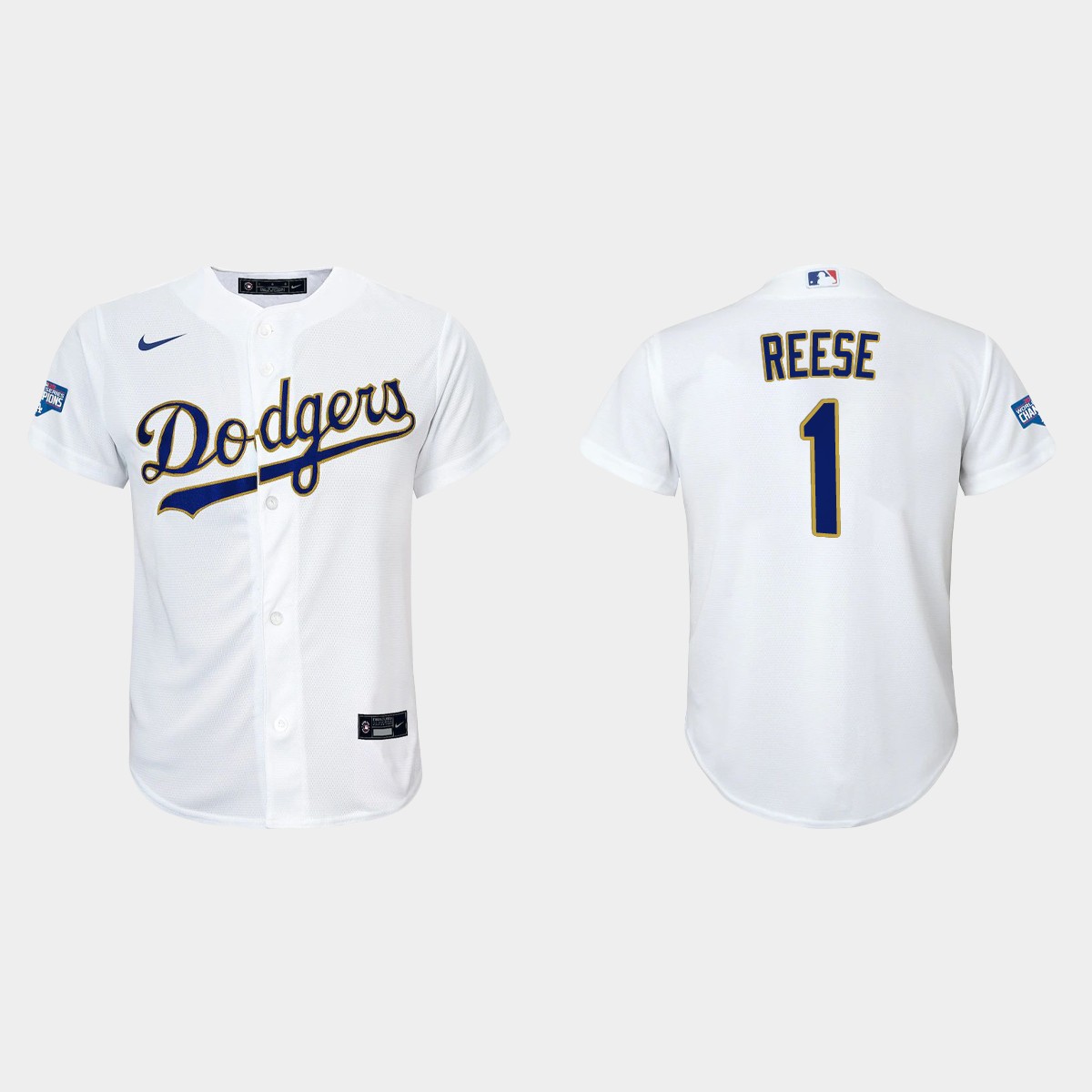 Youth Los Angeles Dodgers Pee Wee Reese 2021 Gold Program White Gold Jersey