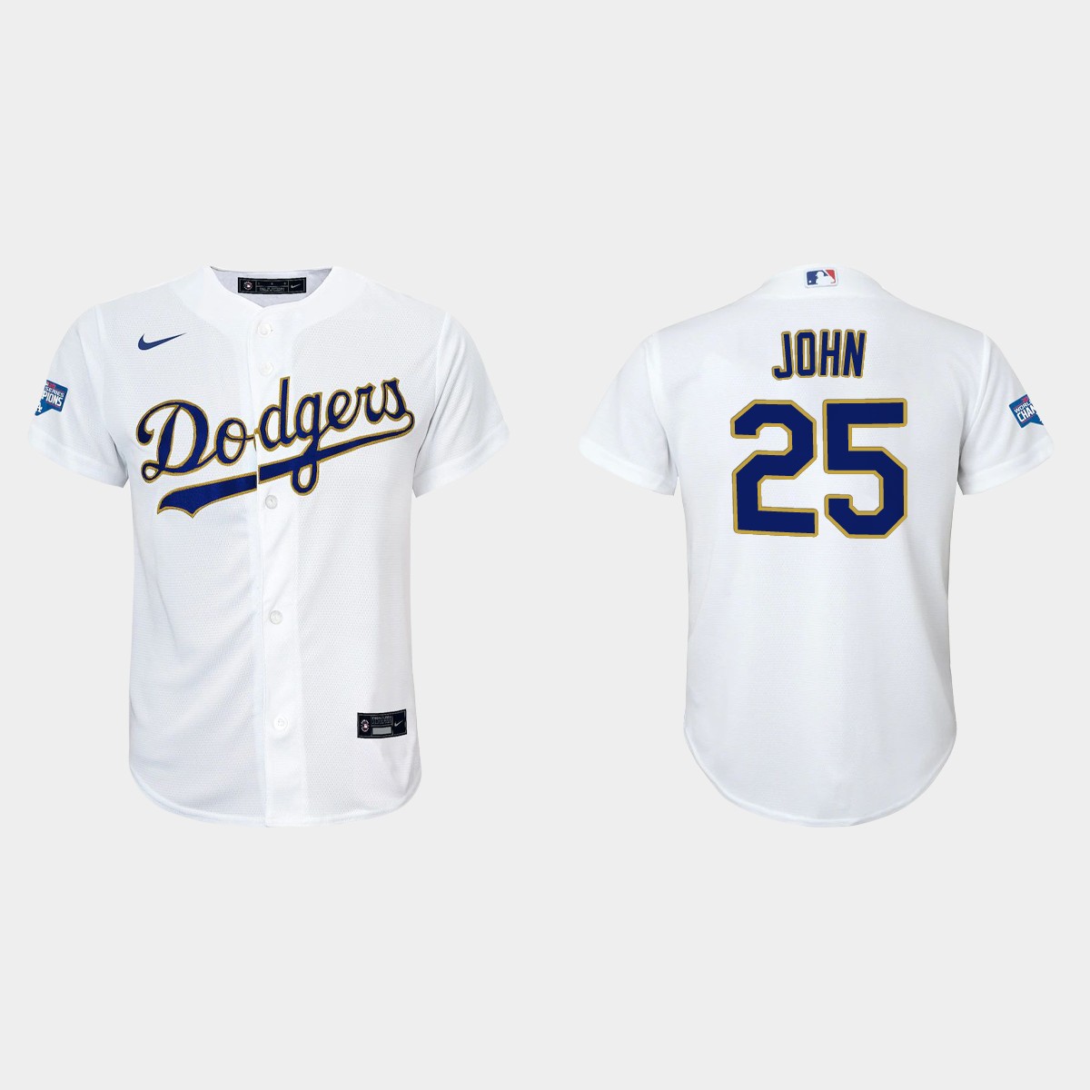 Youth Los Angeles Dodgers Tommy John 2021 Gold Program White Gold Jersey