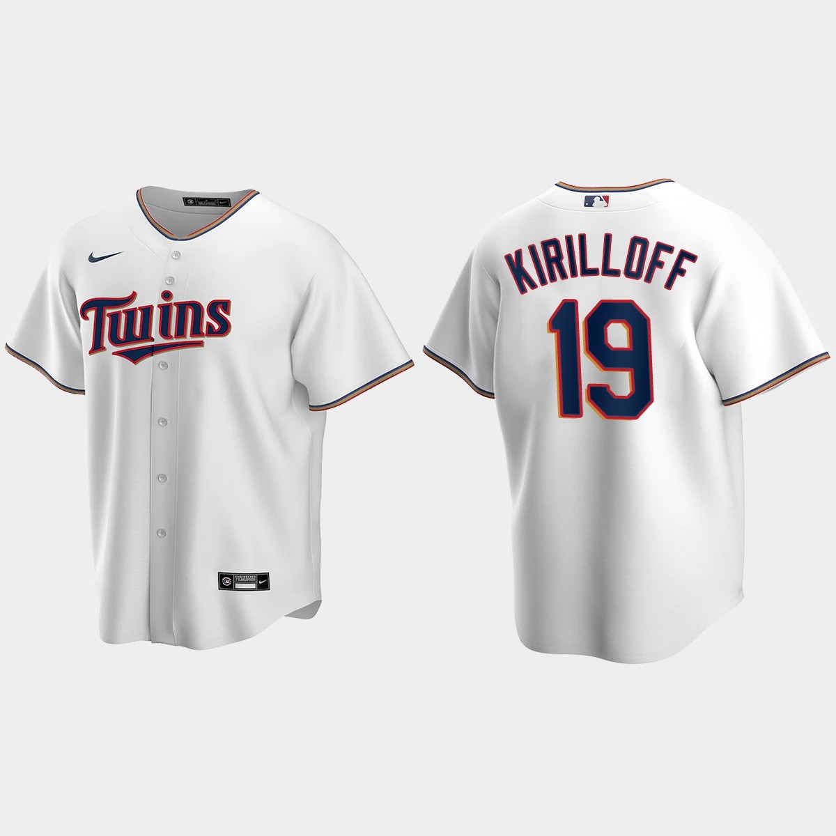 Youth Minnesota Twins #19 Alex Kirilloff White Home Jersey