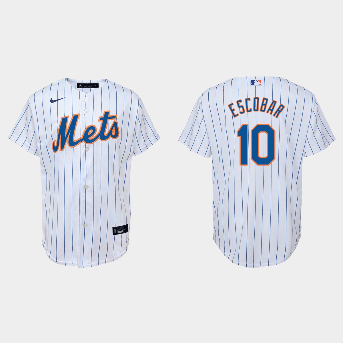 Youth New York Mets Eduardo Escobar White Home Jersey