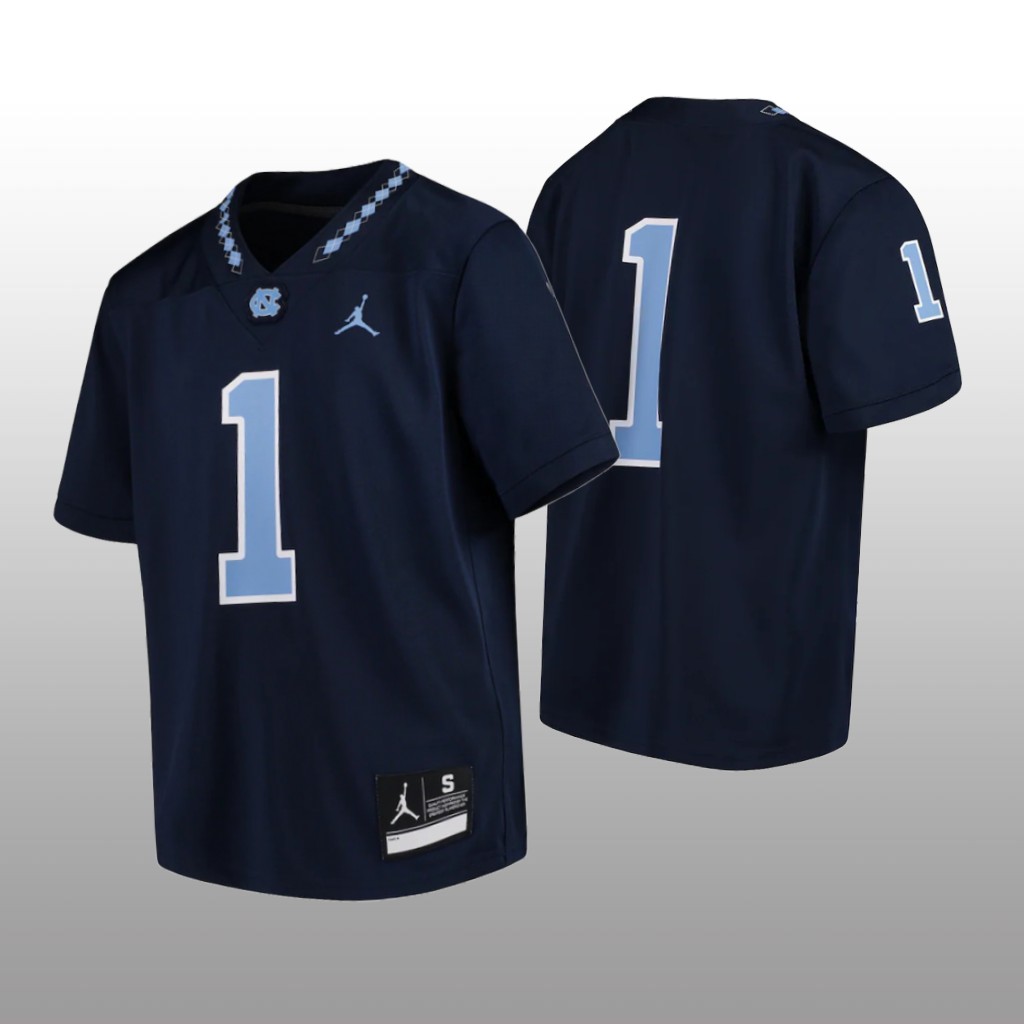 Youth North Carolina Tar Heels #1 Team Navy Jersey
