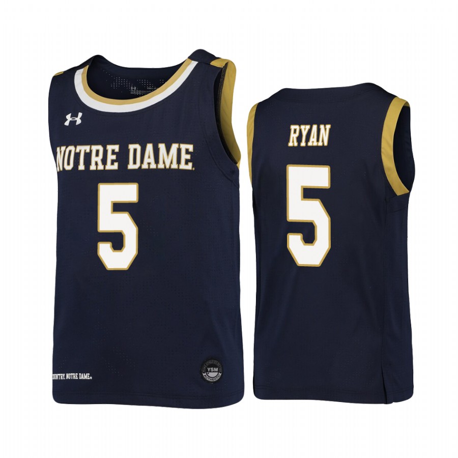 Youth Notre Dame Fighting Irish Cormac Ryan Navy College Jersey